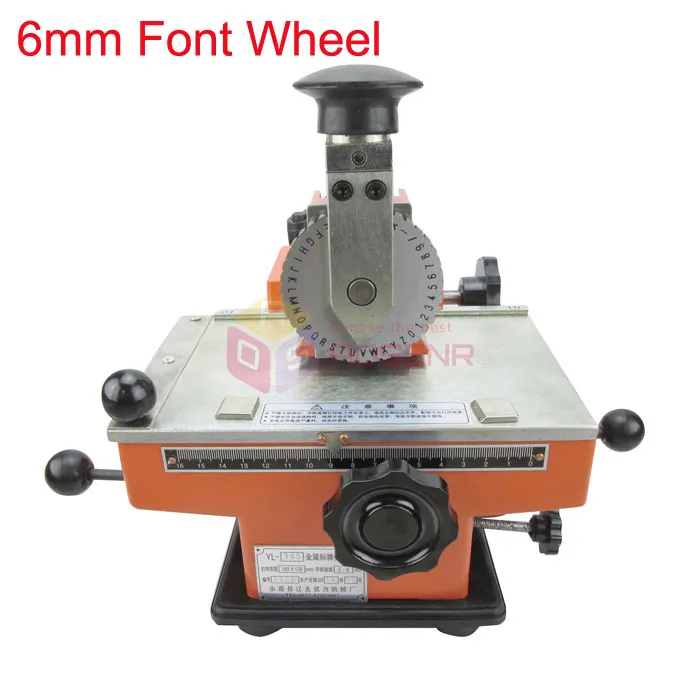 6MM Semi-automatic Label Deboss Sheet Metal Embosser Dog Tag Nameplate Marking Printer Stamping Embossing Machine