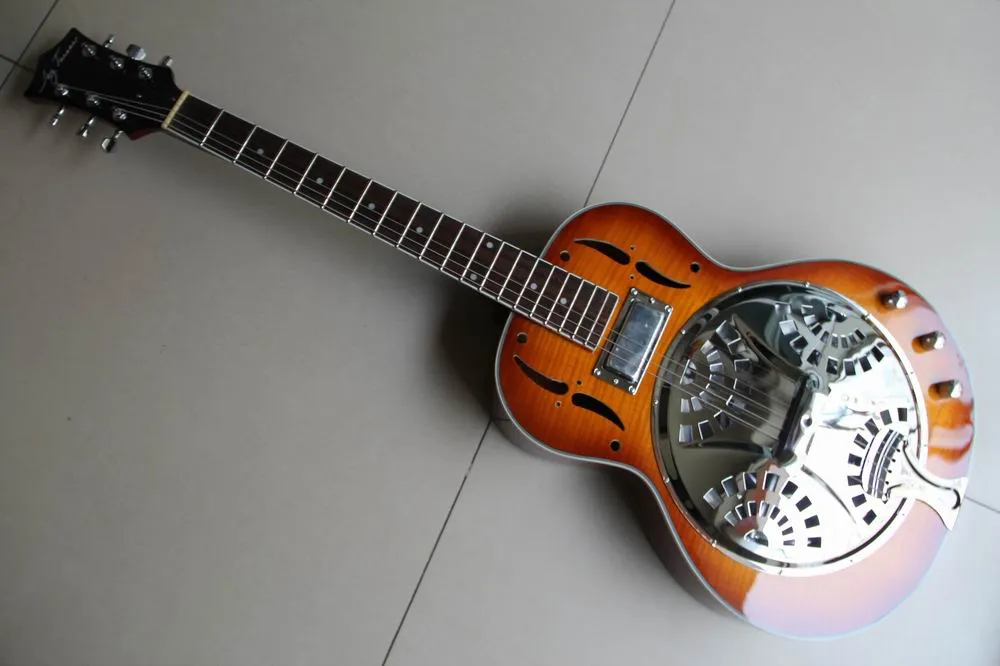 Jay Tuers Sunburst Semi Hollow Electric Guitar  From Young519