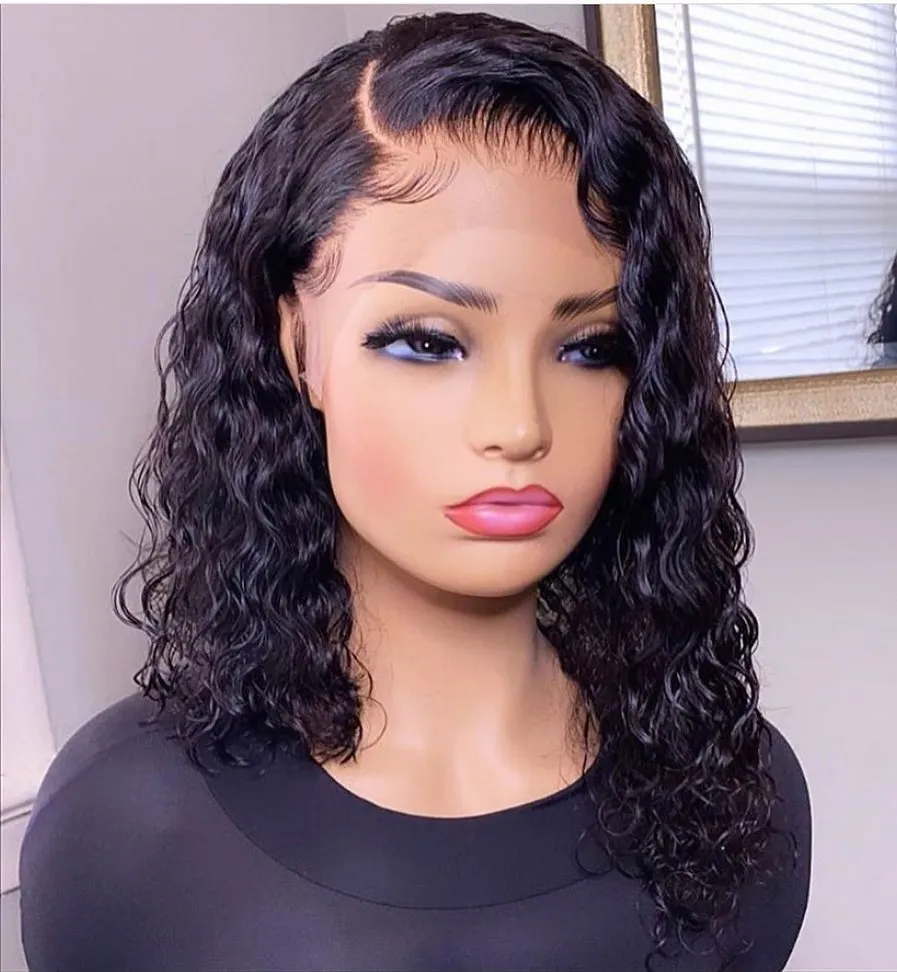 130% 150% 180% Density HD Lace Human Hair Wigs For Black Women, Wholale Brazilian Virgin Hair Transparent Lace Front Wig