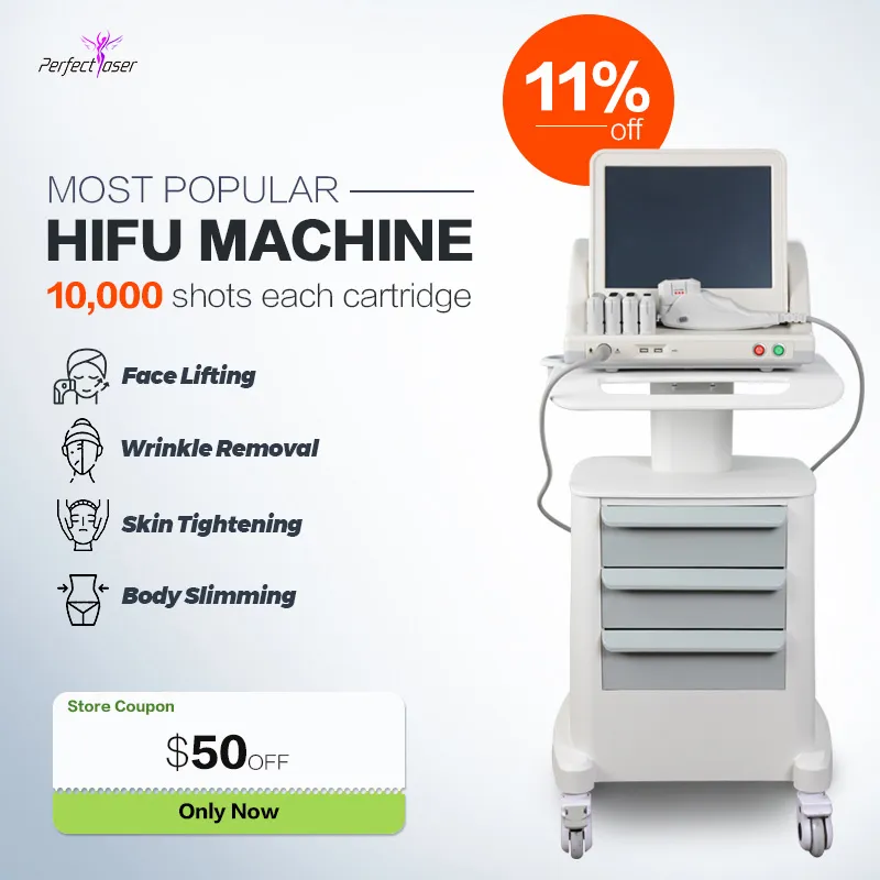 Hifu Medical Andere schoonheidsuitrusting Lichaam Slankwrinkle verwijdering Beauty Machine behandeling met 5 cartridges salongebruik