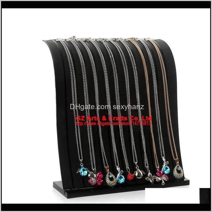 high-end two-color 12 booths transparent acrylic necklace display stand bracelet holder pendant display stand jewelry display stand