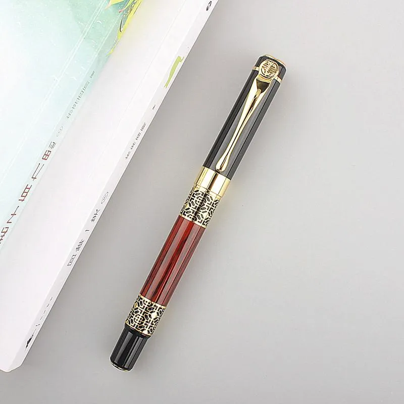 Wholesale Fountain Pens High Quality 530 Golden Carving Mahogany Luxury