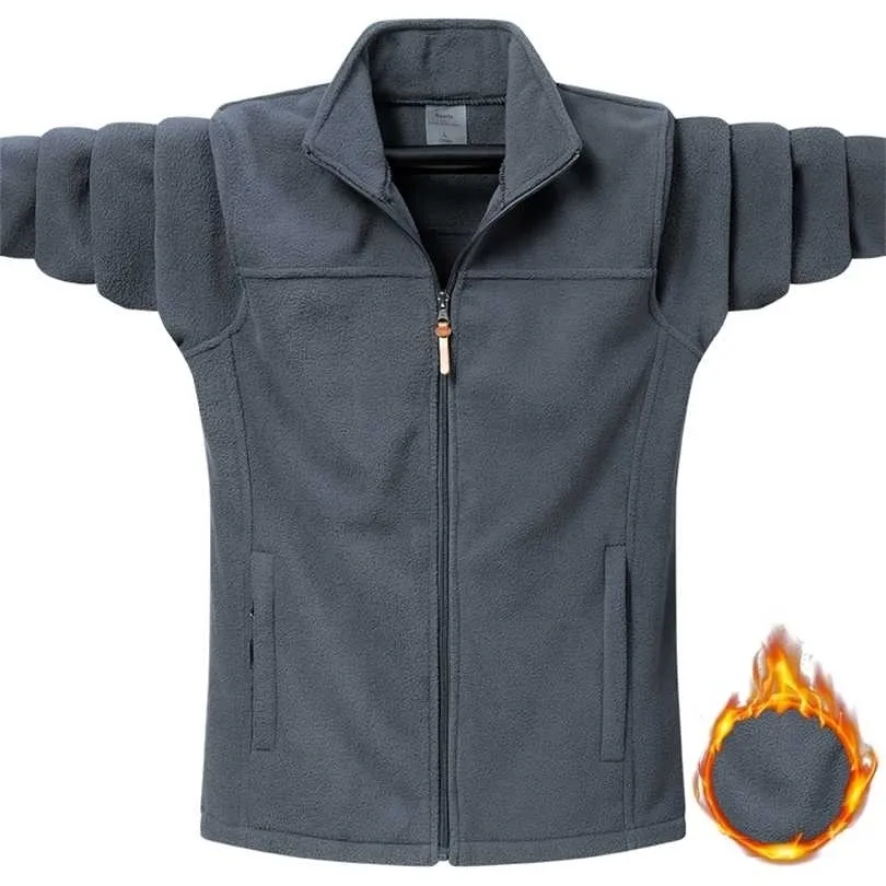 9xl男性秋冬のジャケット厚い暖かいフリースパーカーコート春カジュアルウェア戦術211126