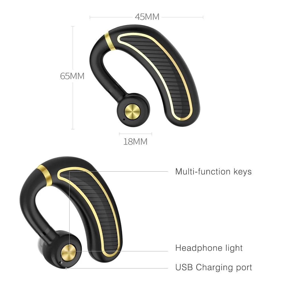 Auriculares K21 Bluetooth 5,0, auriculares inalámbricos con micrófono, 24 horas de trabajo, auriculares resistentes al agua para teléfono móvil