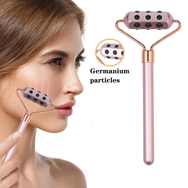 Germanium Grain Beauty Bar Party Favor Gifts Skin Care Rollers Potable Thin Face Massager Manual Roller