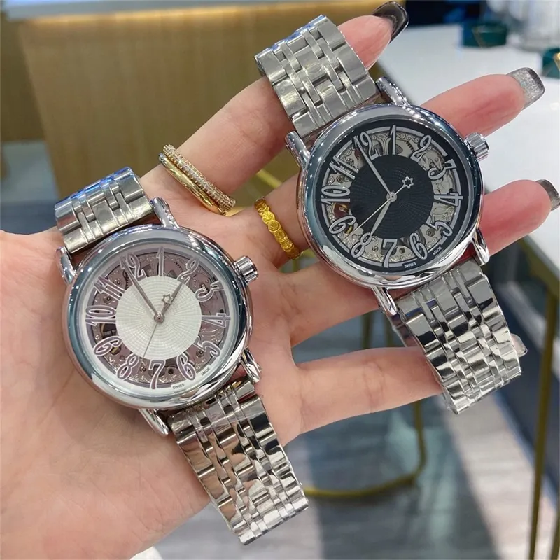 Luxe horloges 42mm Datum Zilver / Goud / Rose Gold Full Diamonds Case voor Mannen Mechanische Beweging Horloge Leer / Staalriem BD0710 Goed