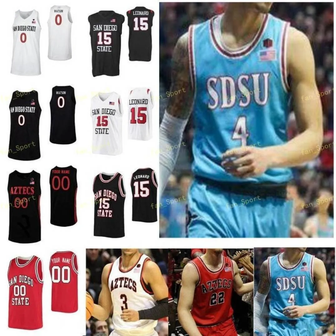 NCAA College Sdsu San Diego State Aztecs Basketball Jersey 22 Malachi Flynn 25 Mike Pope 3 Agueek Arop 31 Nathan Mensah Custom Ed