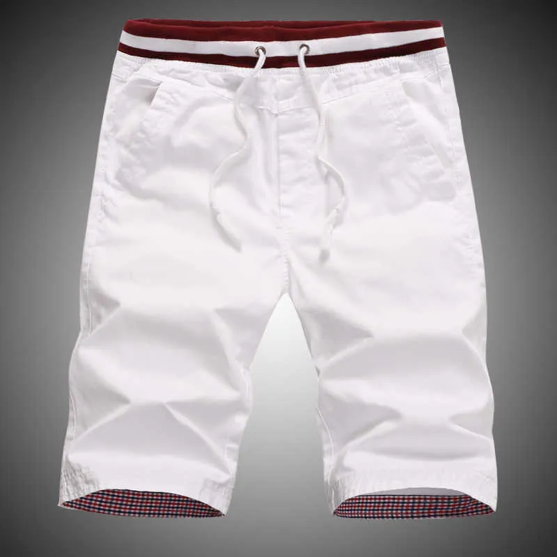 Shorts Masculinos Verão para Homens Homem Shorts Verão Sólido Sólido Respirável Elástico Cintura Casual Homem Bermuda Homme 210714