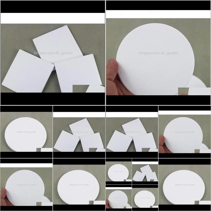 white cup mat ceramics coasters sublimation blank circular ellipse square many styles durable eco friendly sn2151