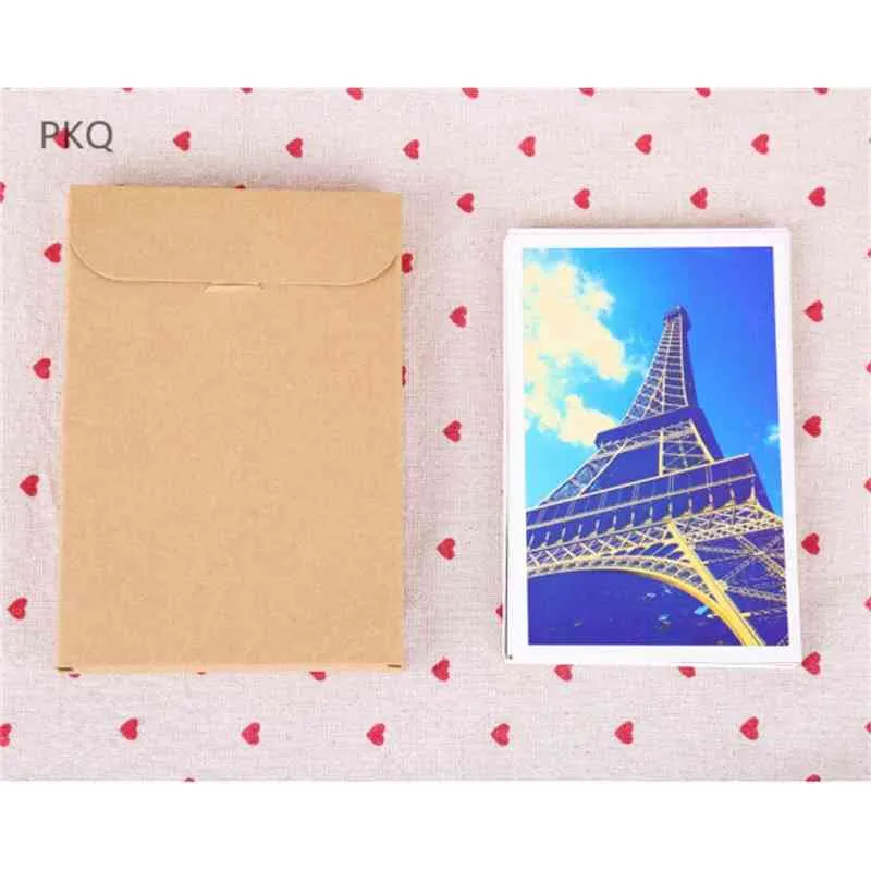 Enveloppe en papier Kraft vierge, boîte d'emballage pour carte postale, boîte Po, carte de vœux, boîte en carton 15 5 10 8 1 5cm 210517305C, 50 pièces