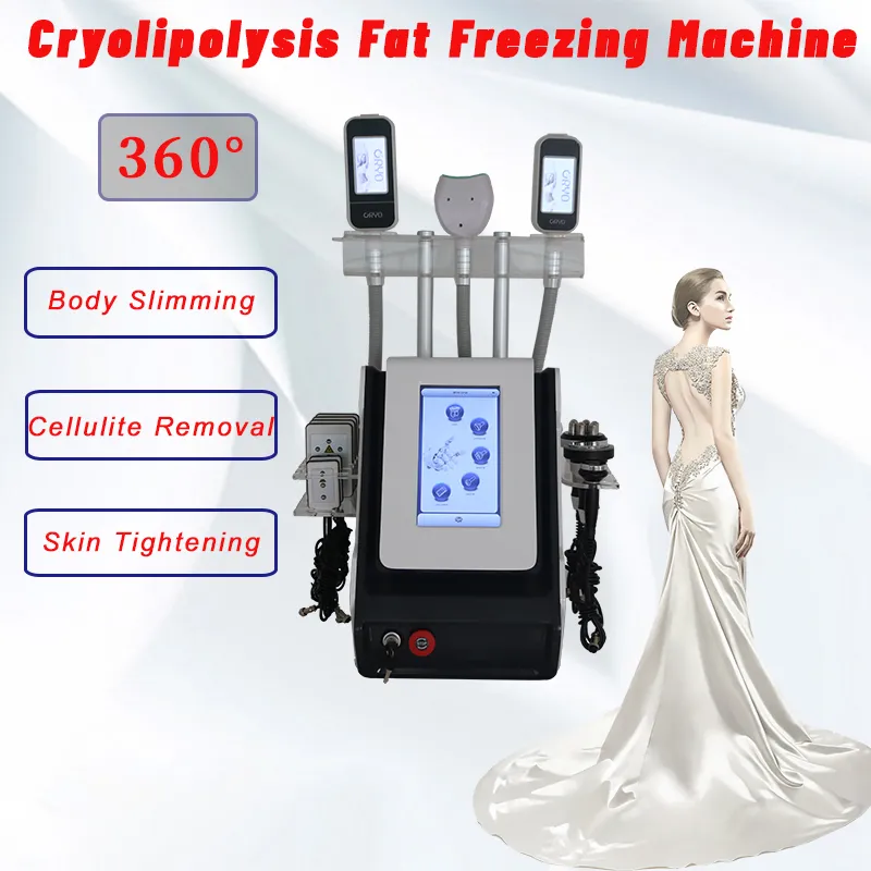 Serin Teknoloji Yağ Donma Makinesi Kriyoterapi Vücut Zayıflama Ekipmanları RF Kavitasyon İnce Cihazı