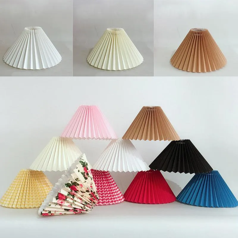 Lamp Covers Shades Japanse Stijl Stof Lampenkap Geplooide Schaduw voor tafel staande vloer Slaapkamer Decor E27