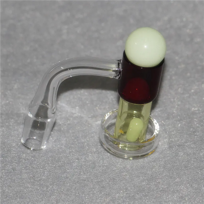 2 stks Roken Accessoires Terp Slurper Quartz Banger met Glas Kralen Parels Marmeren Pil Up Olie Nagels voor Water Bong DAB Rig Nail