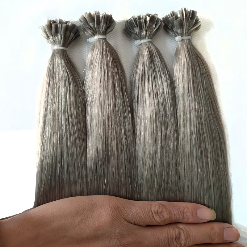 Längd 20 "100g 1g / s italiensk keratin lim du tips hairpre bonded hårförlängningar indiska remy hår anpassade färger