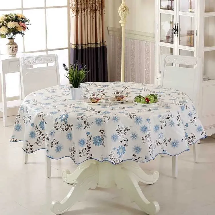 Nappe en vinyle PVC imperméable à l'eau et à l'huile, essuyable, protection de couverture de Table de cuisine et de salle à manger, revêtement en tissu ciré 210626242v