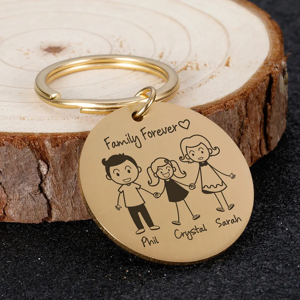 10 Pezzi/Lottp Regali Di Famiglia Amore Portachiavi Nome Personalizzato  Portachiavi Animali Domestici Personalizzati Regali Inciso I Genitori  Bambini Presente Borsa Portachiavi Da 25,83 €