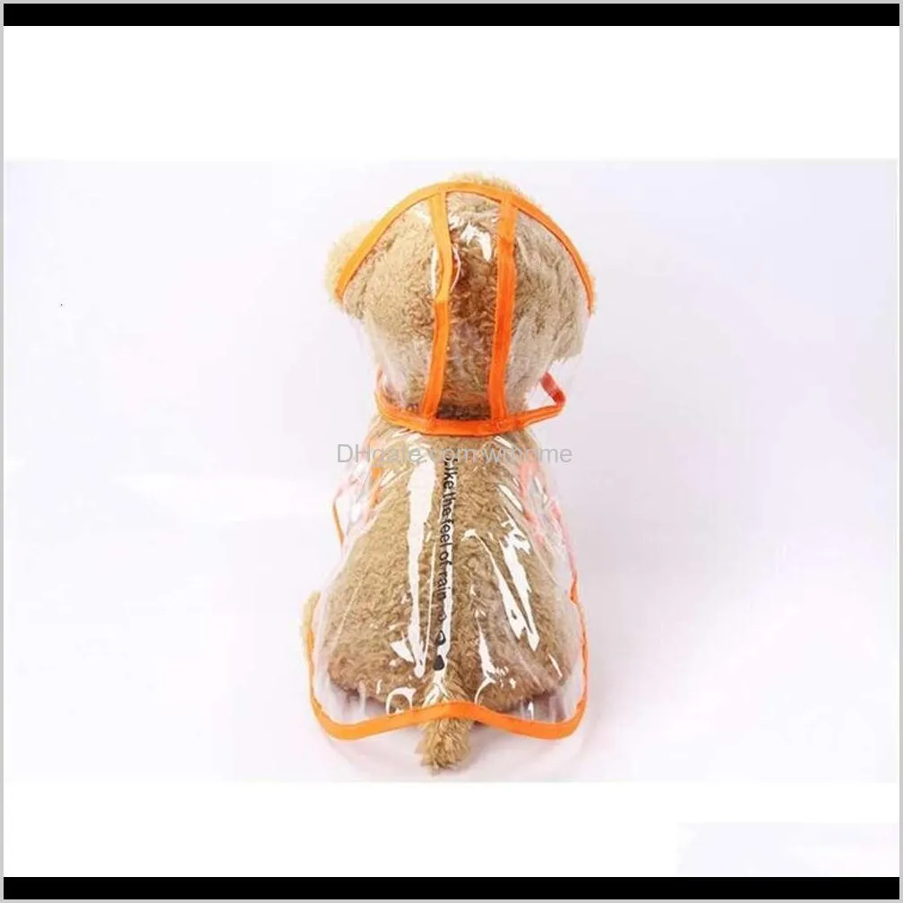 Transparent Pet Raincoat Pet Jacket Dog Raincoat Pet Protective Apparel Adjustable Waterproof Coat for Small Medium Dogs