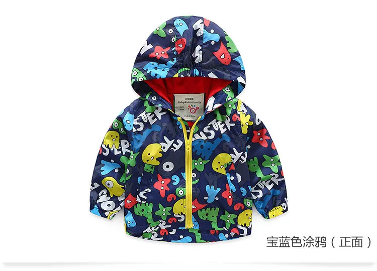  Spring Autumn 2-10 Years Children Sports Long Sleeve Baby Tops Outwear Full Print Cartoon Kids Boys Outdoor Hooded Jacket (30)