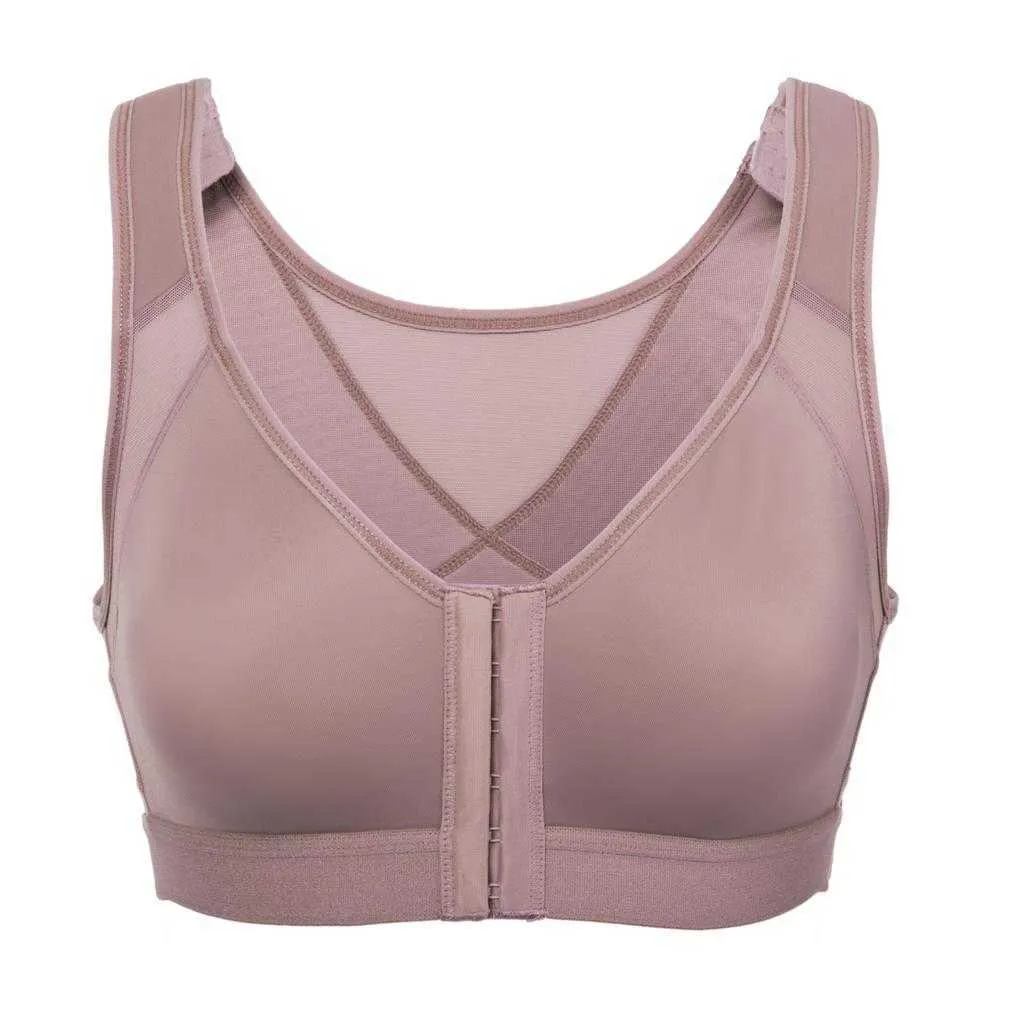 Delimira Womens Full Coverage Wire Free Back Support Mastectomy Bras With  Pockets With Front Closure 210623 From Dou01, $11.95
