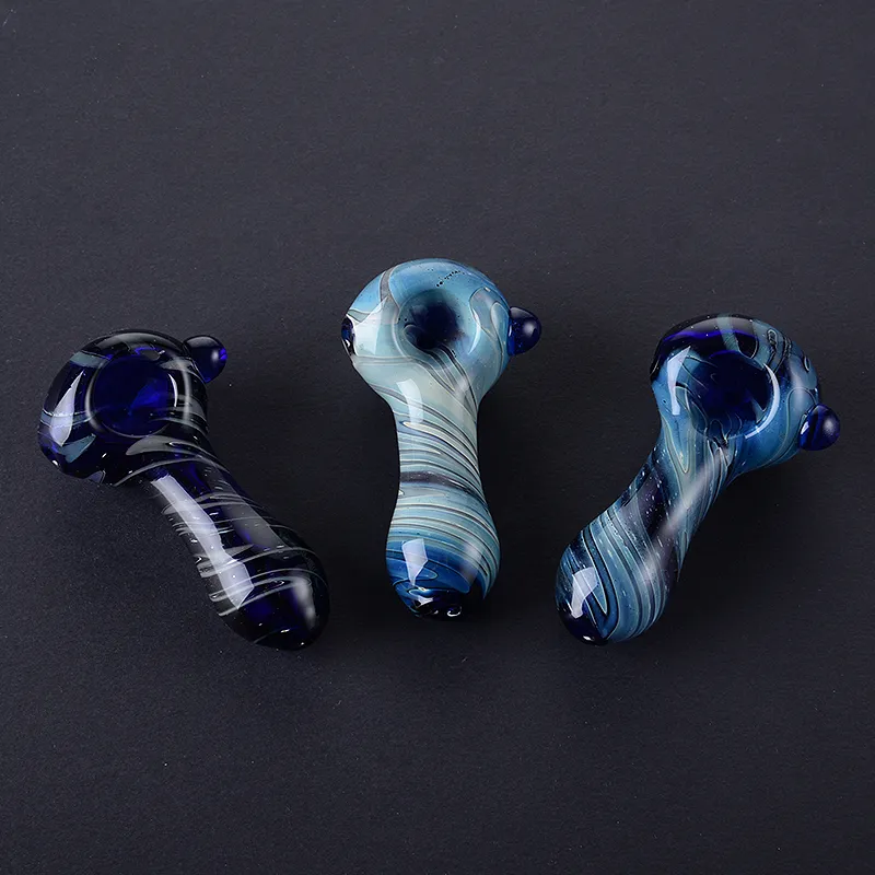 Heady Glass Hand Pipe Smoking Tobacco Colored Oil Burners Pipes Dab Tools Dry Herb Smoke Accessories For Bongs WL03