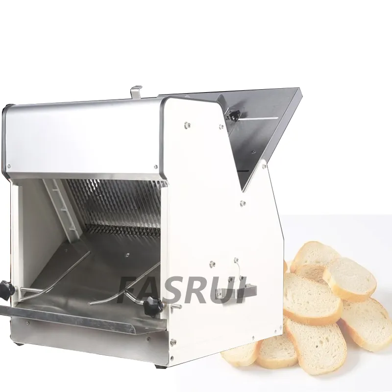 Köksutrustning Rostfritt Stål Mekanisk Toast Skyttmaskin Justerbar Elektrisk Loaf Bröd Slicer