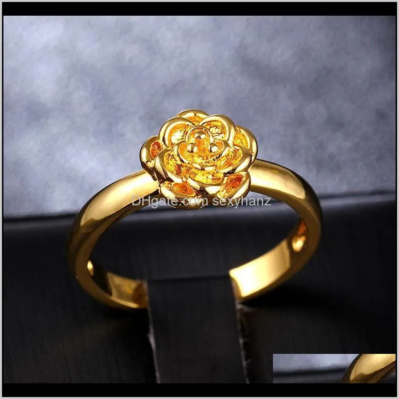 fashion 18kgp imitation gold ring gold pigment circle cut-out ring hand washing without the metal non-fading series