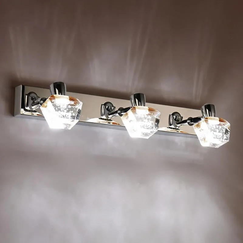 Mode LED salle de bain bulle cristal applique murale miroir contemporain avant toilettes lumières lampe coiffeuse appliques lampes