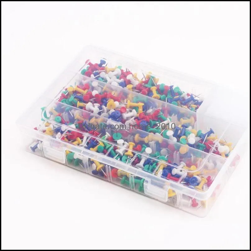 500 PCS/lot Decorative standard push pins multi color good for Home & Office using free shipping