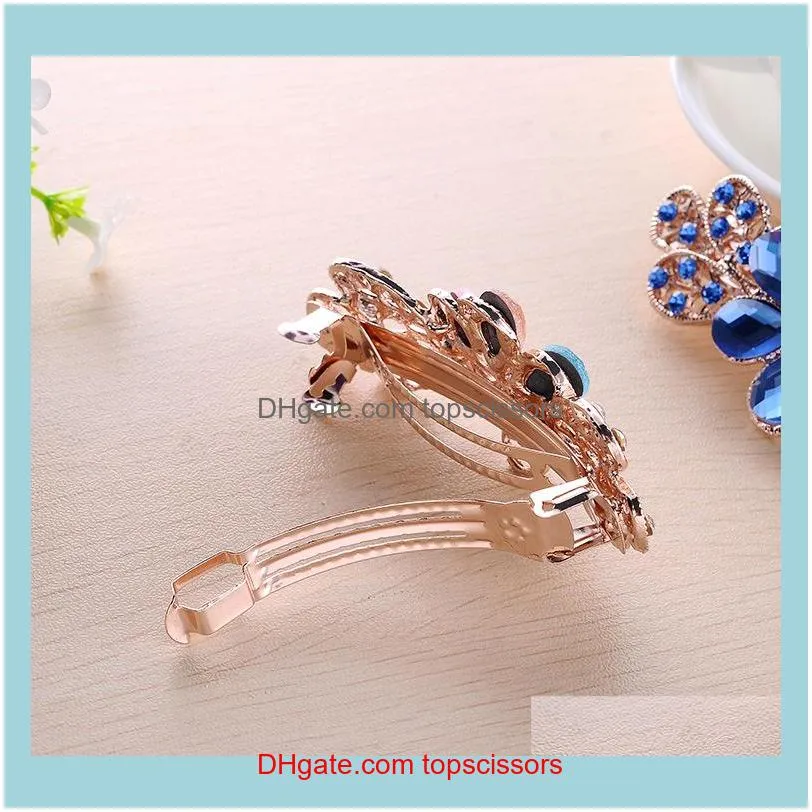 Korean diamond alloy Masson hairpin spring clip diamond jewelry wholesale Taobao crystal top clamp top clamp