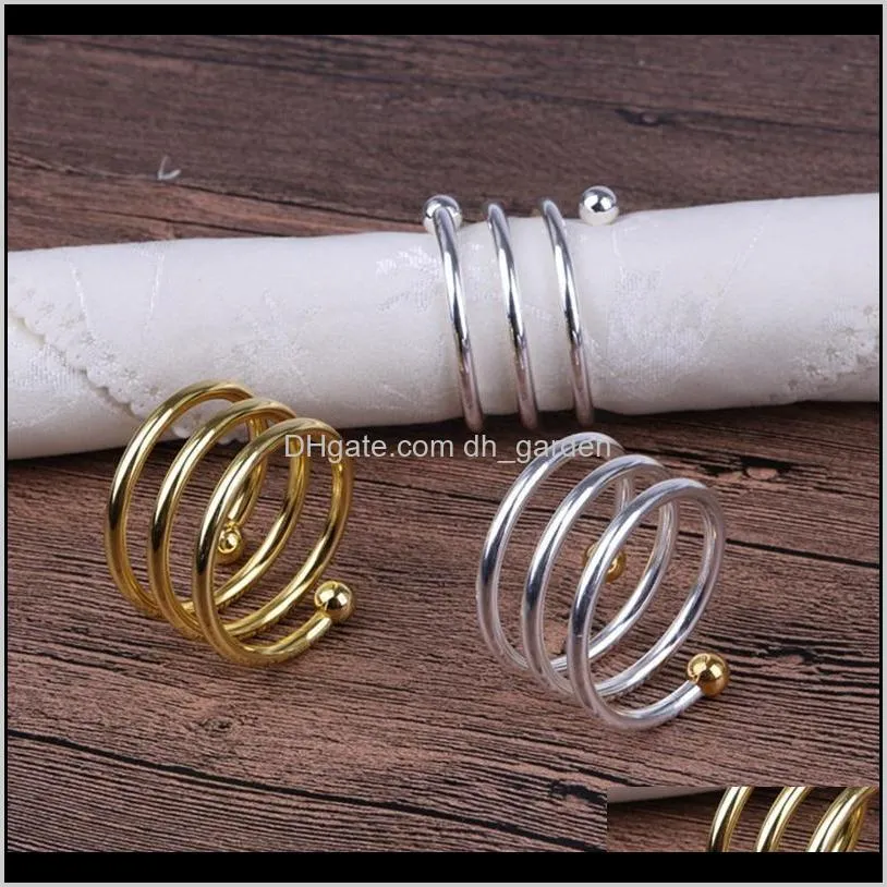 metal wedding napkin ring special spring design gold napkin rings table kitchen serviette holder dinner party christmas decoration