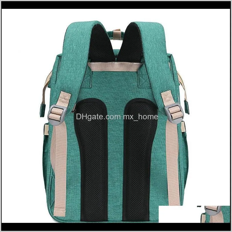 new portable folding crib mommy bag multifunctional large capacity mother and baby bag portable shoulder bag