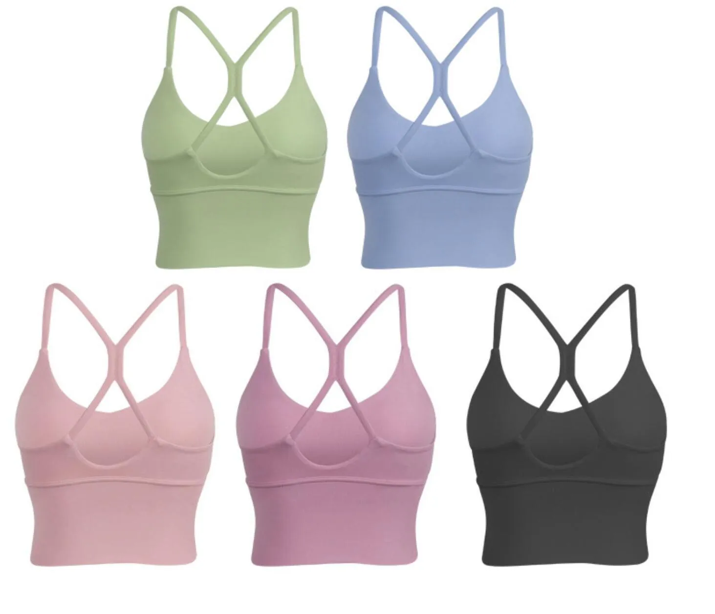 Yogaworld sports bra LU bodybuilding all match casual gym push up bras high quality crop tops indoor outdoor workout clothing