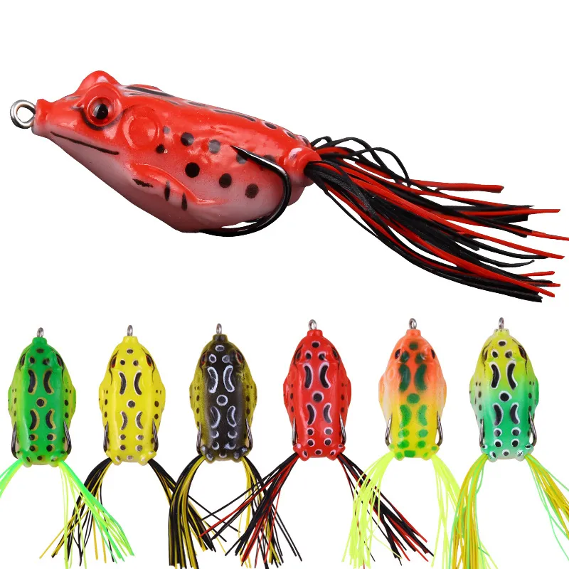 Wędkarstwo słodkowodne Silicon Guma Frog LUE 6G 10G 13G 3Sizes 3D Bionic Soft Worms Sztuczne Bass Bait