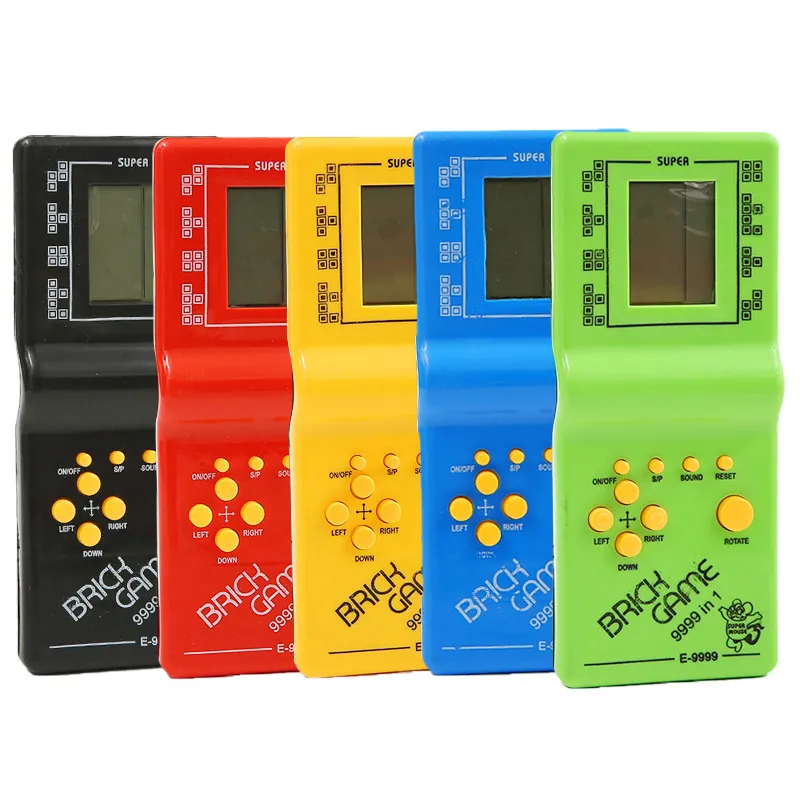 Clássico Tetris Hand Nostalgic Host Player Realizado Empresa de Brinquedos Eletrônicos para Crianças Jogando Fun Tijolo Jogo Riddle Handheld