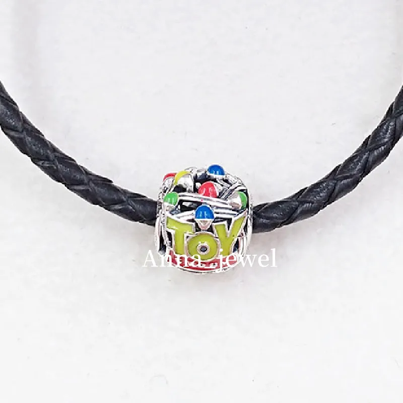 Authentic jewelry making kit Sterling Sier small Beads toie storie Land Charm mens bangles Fits European Style Bracelets & Necklac_voghion.com
