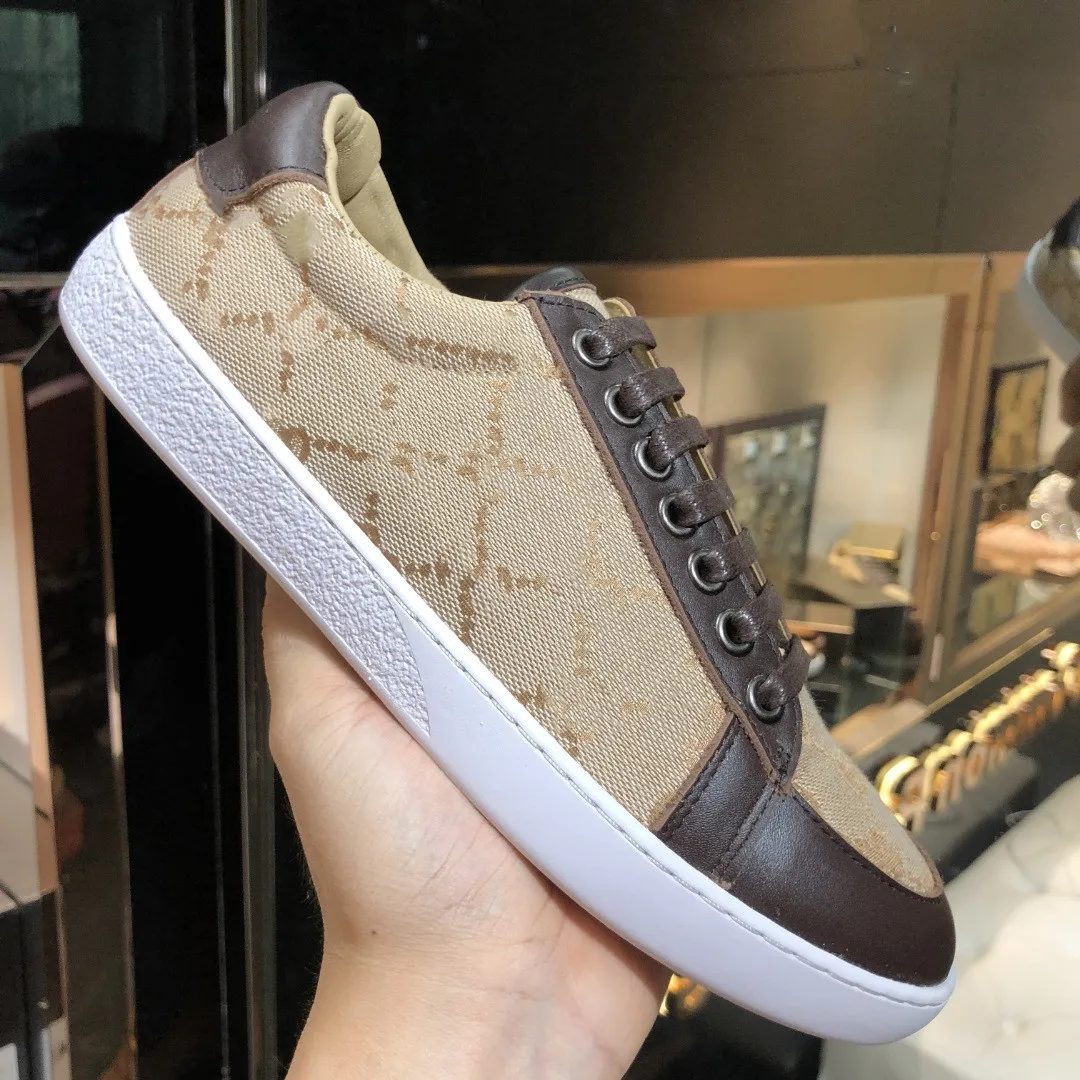 Men Women Sneaker Casual Shoes Snake Chaussures Leather Sneakers Ace Bee Embroidered Stripes white Shoe flat platform Walking Sports Trainers Tiger shoe g167