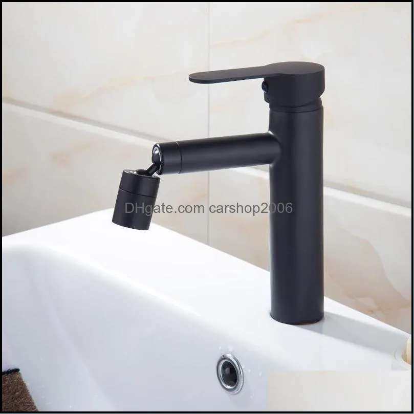 Bathroom Sink Faucets Bath Basin Faucet Stainless Steel Chrome Black Mixer Tap Vanity Cold Water