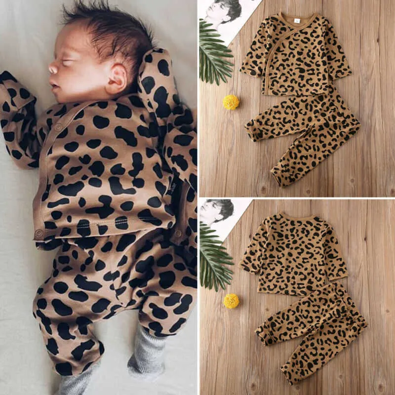 Leopard Print Cotton Button Up Thermal Top And Leggings Set For Newborn Baby Girls And Boys Autumn Spring Collection G1023 From Sutangrong 32.85 DHgate.Com