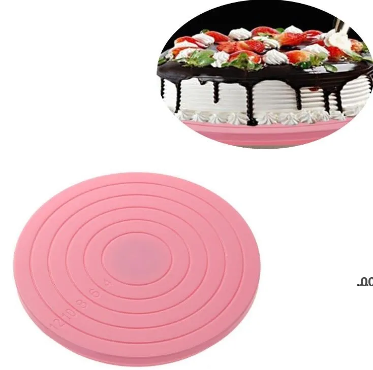 NUOVO Piatto girevole per torta in plastica Rotante rotondo Attrezzi per decorare torte Piatto da cucina Utensili da cucina fai-da-te Attrezzi per torte EWE7356