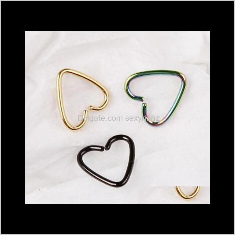 mix Orbital Piercing Earring 1.2mm Heart Tragus Ear Piercing Cartilage Body Jewelry