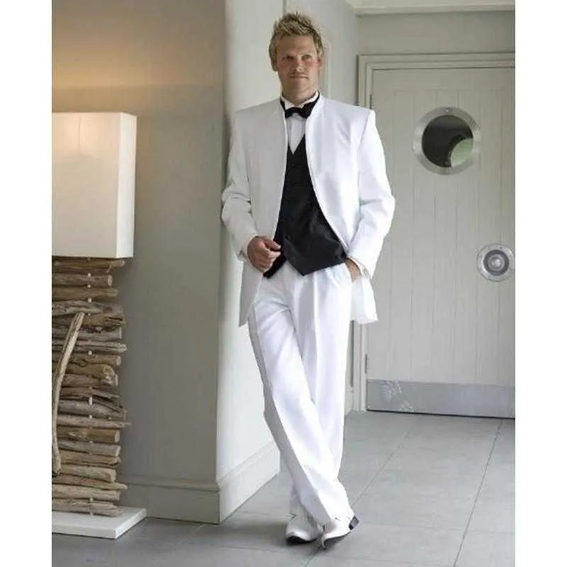 結婚式のスタンドの新しい到着の男性のスーツの襟新郎のタキシード3ピーススリムフィットグルーミングスーツメンズブレザーx0909