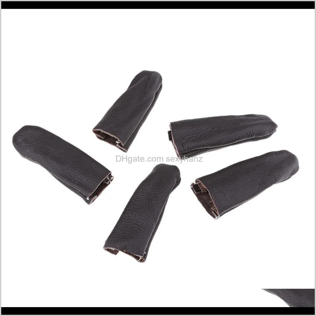 5 pieces needle felting leather finger protectors tools finger guards for hand craft