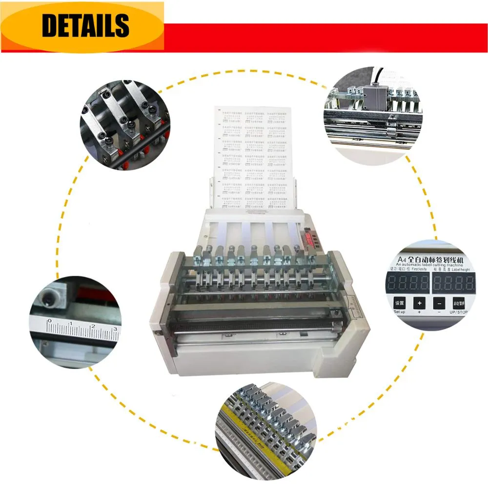 Industrial Equipment A4 size Feed Sticker Cutting Label Automatic making slitting machine paper feeding die cutter