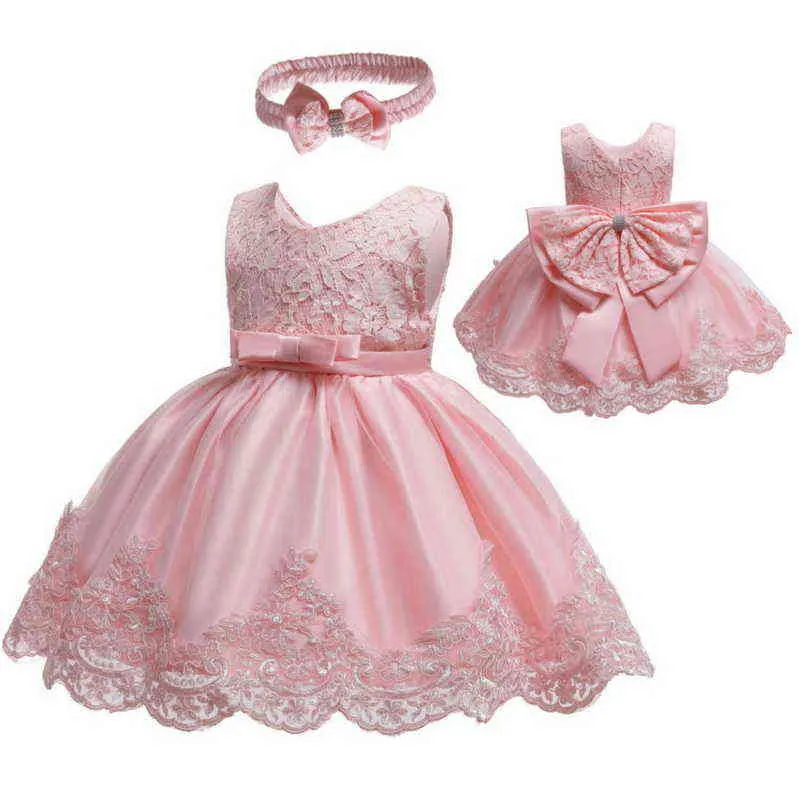 1-12-Baby Dress Lace Flower Christening Gown
