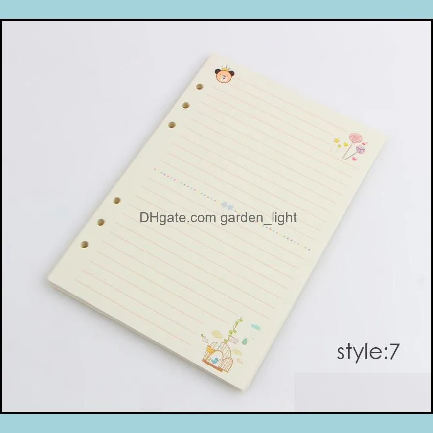 Notepads Summer Cute Series Notebook Filler Papers A5/A6 Color Inner Core Planner Inside Page Gift Stationery Planning Handbook Gift1