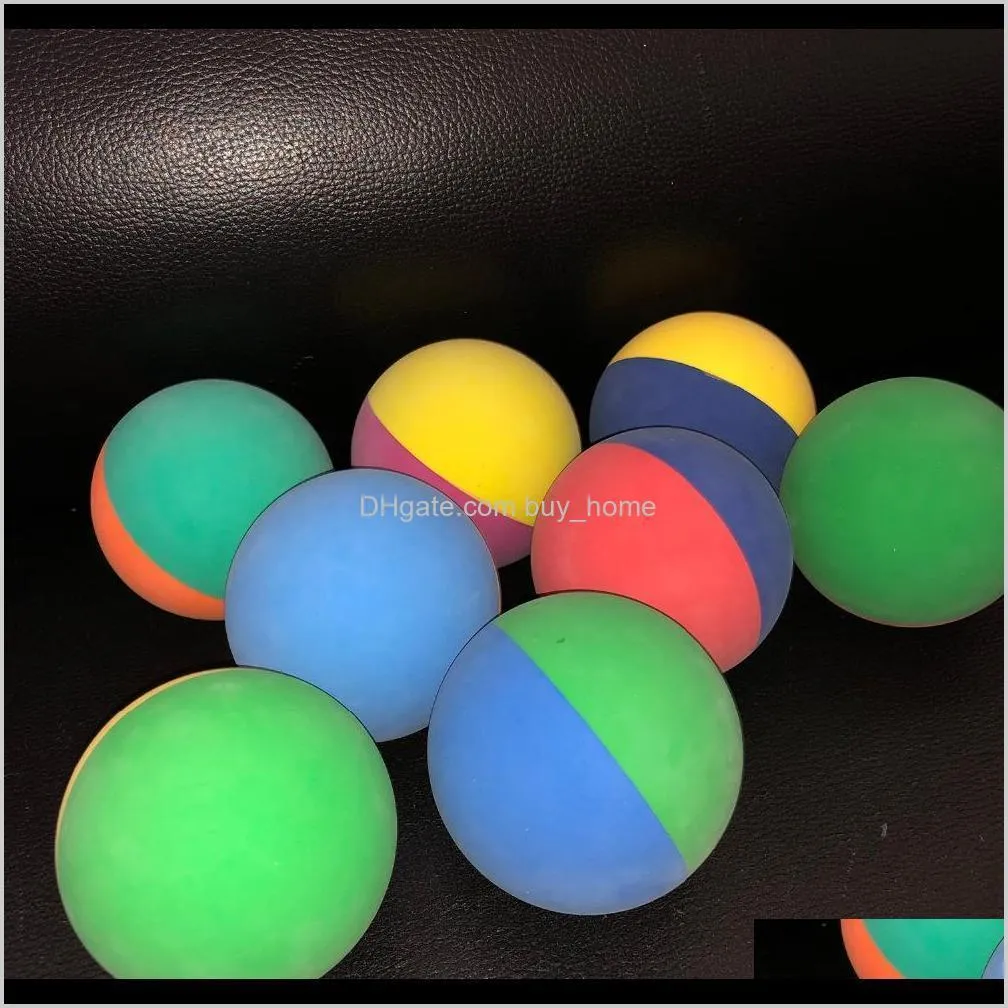 12pcs/lot 6cm bi-color racquet ball squash low speed rubber hollow ball training competition high elasticity mix color