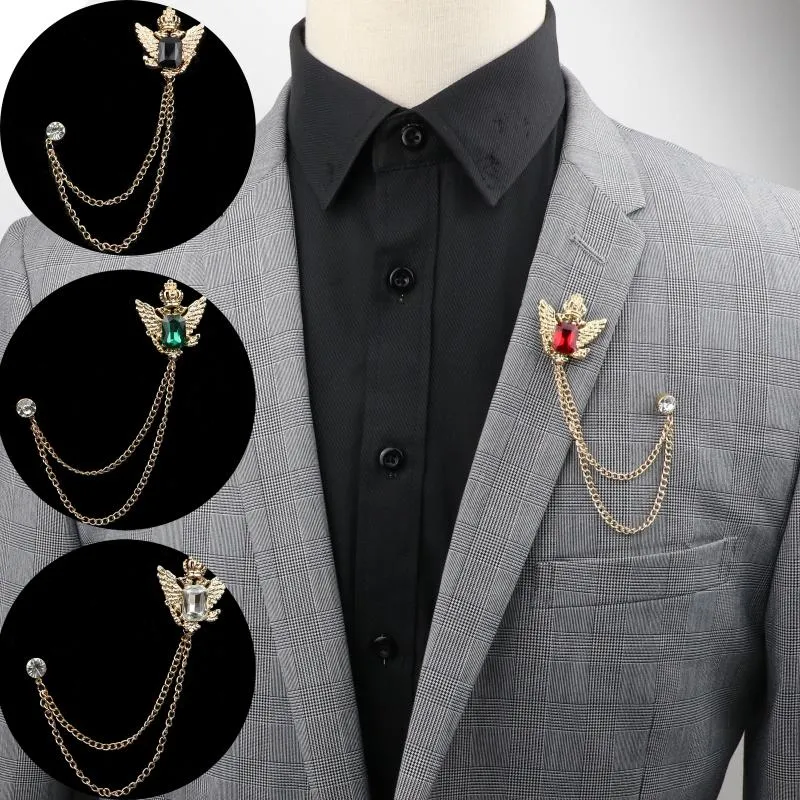 3pcs Men39;s Brooch Suit Pin Badge With Chains Brooch Buckle Chain Collar  Lapel Pin For Men Shirt | Fruugo ZA