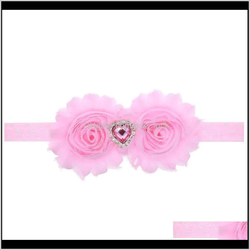 baby girl headband Infant hair cloth Tie bow newborn Headwear tiara headwrap Gift Toddlers bandage Ribbon Love Crystal