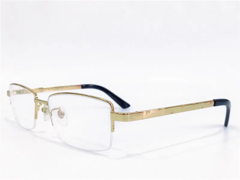 Best-selling lenzenvloeistof frame 18 k vierkante half-frame vergulde ultra-light optische mannen zakelijke stijl bril topkwaliteit 5813913