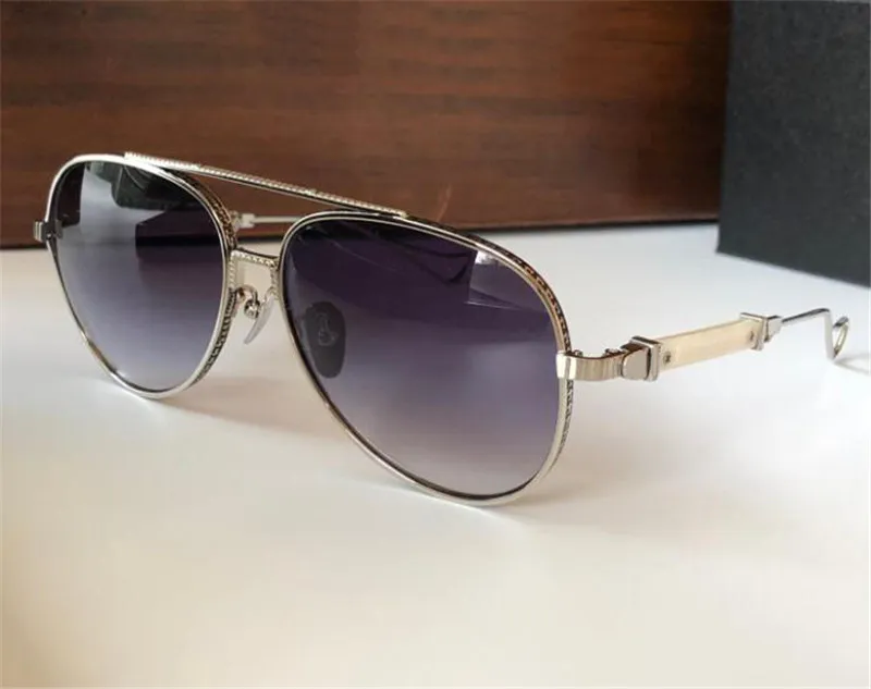 Nuevas gafas de sol de diseño de moda FULLMEIALCHICK marco de metal piloto con exquisito patrón de grabado láser estilo retro y popular gafas protectoras uv400 para exteriores